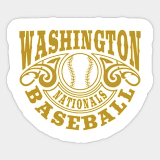 Vintage Retro Washington Nationals Baseball Sticker